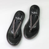 Women’s Rhinestone-Embellished Thong Flip-Flops