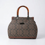 Luxury Snakeskin Textured Top-Handle Handbag for Women – Elegant Black Shoulder Bag with Metallic Buckle