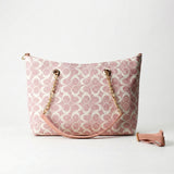 Coach Signature City Tote Bag – Blush Pink & White Canvas