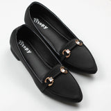 Pointed-Toe Comfortable Slip-On Court Shoes