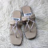 Luxury Rhinestone Bow Flats – Elegant Brown Festive Slides for Women