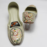 Embroidered Khussa Beige Colour