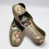 Embroidered Khussa Mud Brown Colour