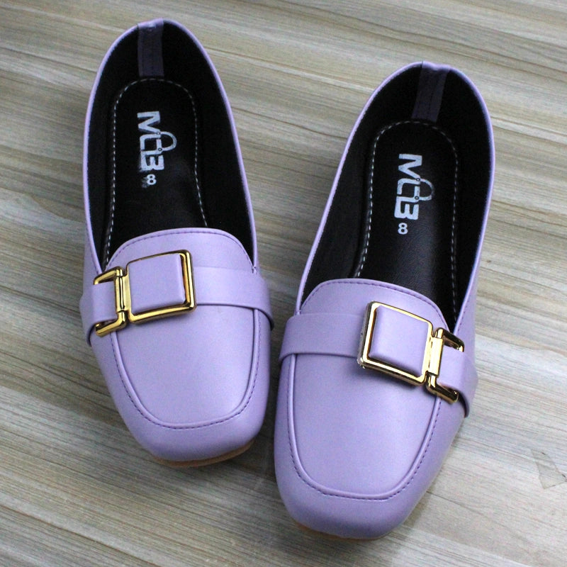 Square Buckle Loafers