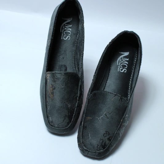 Snakey Silk Loafer Self Printed (Fossil Grey)
