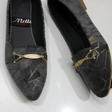 Streamy Gold Pumps (Grey)