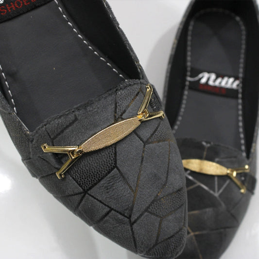 Streamy Gold Pumps (Grey)