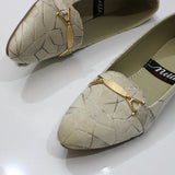 Streamy Gold Pumps (Light Fawn)