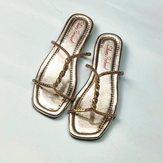 Elegant Braided Strap Ladies Slippers – Stylish Flats for Women