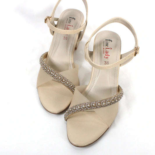 Mesh Glass Heel Mustard