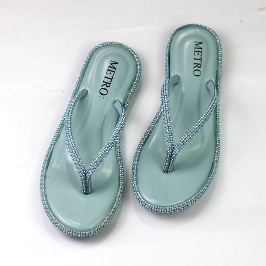 Women’s Rhinestone-Embellished Thong Flip-Flops