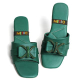 Faded Mesh Bow Slide