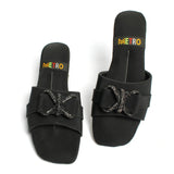 Faded Mesh Bow Slide