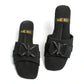 Faded Mesh Bow Slide
