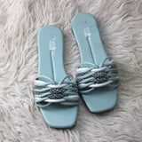 Stylish Braided Crystal Strappy Flats for Women