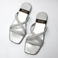 Glitter Mesh Stripes TPR Slide