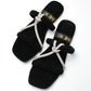Mesh Knot Velvet Slide