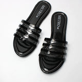 Transparent Stripe Flat Slipper