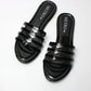 Transparent Stripe Flat Slipper