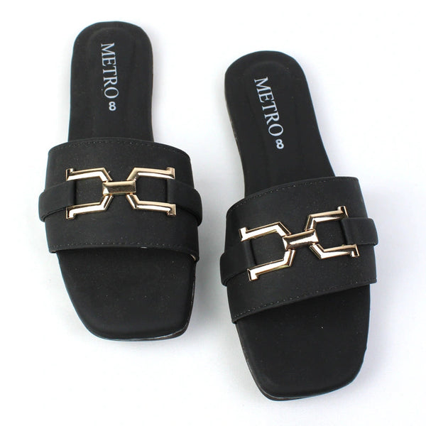 Cut Buckle Elegant Slides