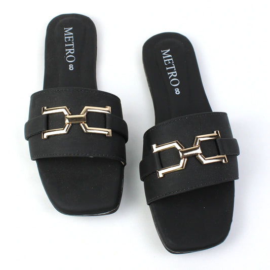 Cut Buckle Elegant Slides