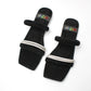 Mesh Velvet Slide