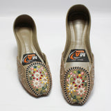 Embroidered Khussa Mud Brown Colour
