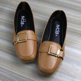 Square Buckle Loafers