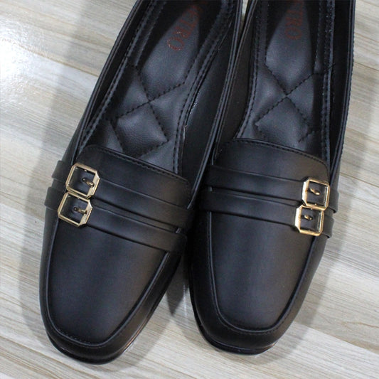 Classic Double-Buckle Loafers For Women