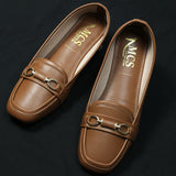 Oval Buckle Rexene Loafers