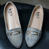 Streamy Gold Pumps (Dust Grey)