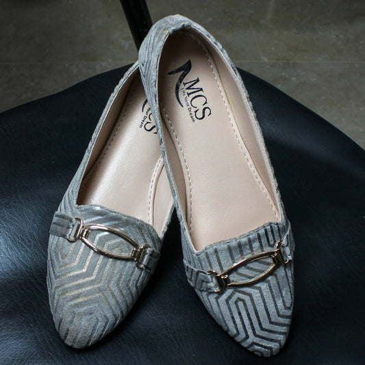 Streamy Gold Pumps (Dust Grey)