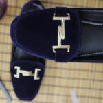 Makhmal Loafears (Navy Blue)