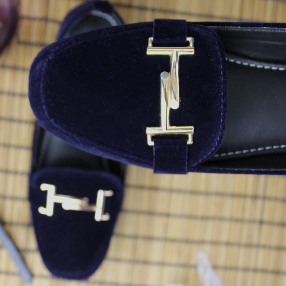 Makhmal Loafears (Navy Blue)