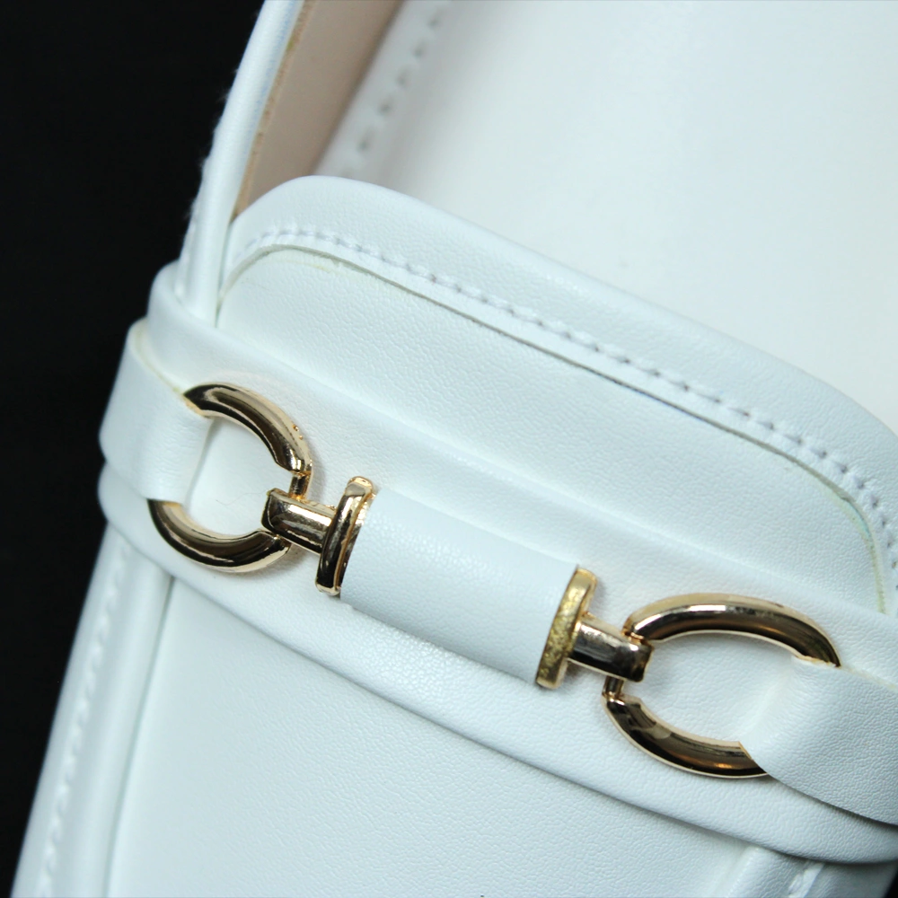 Peace Rexene Buckle Loafers (White)