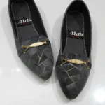 Streamy Gold Pumps (Grey)