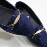 Streamy Gold Pumps (Royal Blue)