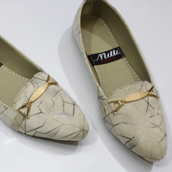 Streamy Gold Pumps (Light Fawn)