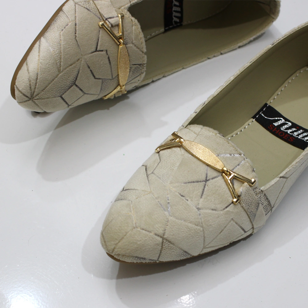 Streamy Gold Pumps (Light Fawn)