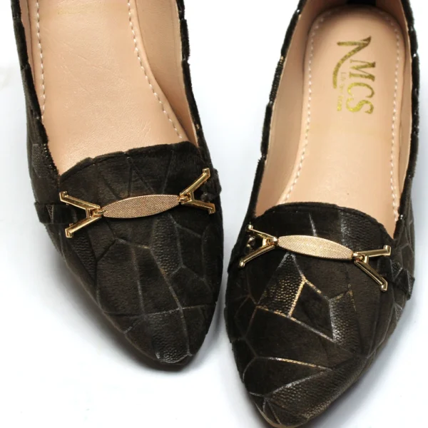 Streamy Gold Pumps (Coffee Bean)