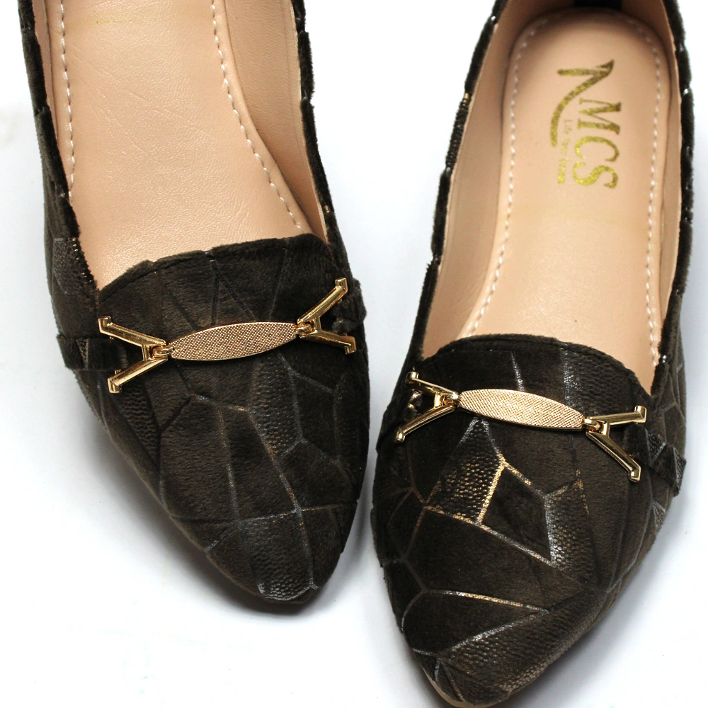 Streamy Gold Pumps (Coffee Bean)