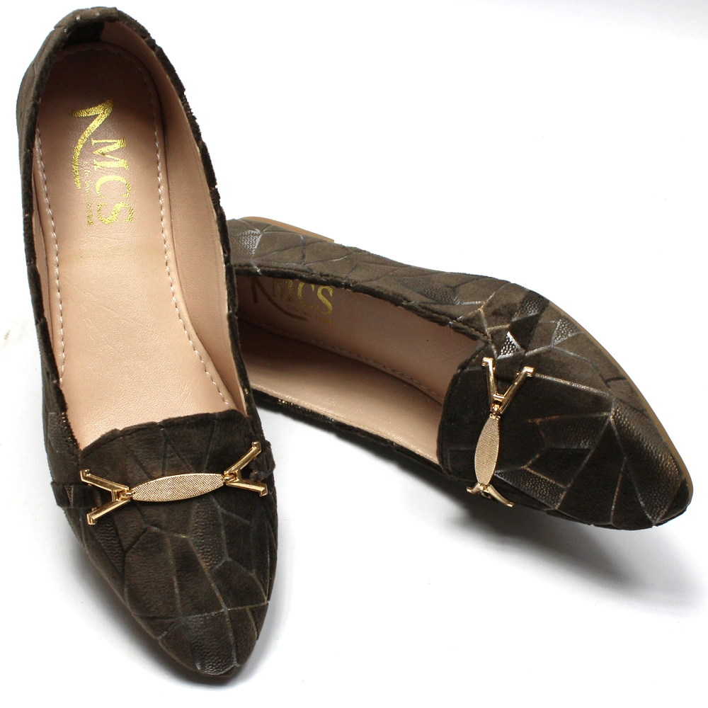 Streamy Gold Pumps (Coffee Bean)