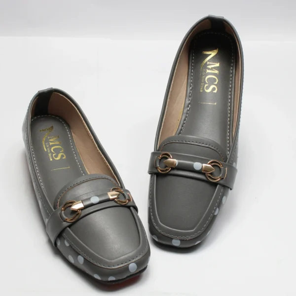 Minnie Polka Dots Ladies Loafer (Dust Grey)