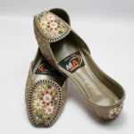 Embroidered Khussa Mud Brown Colour