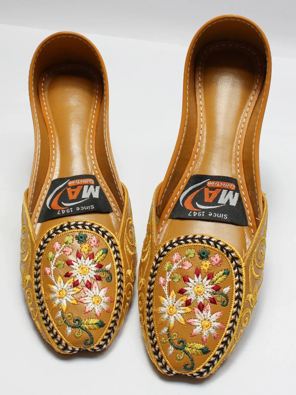 Embroidered Khussa Mustard Colour