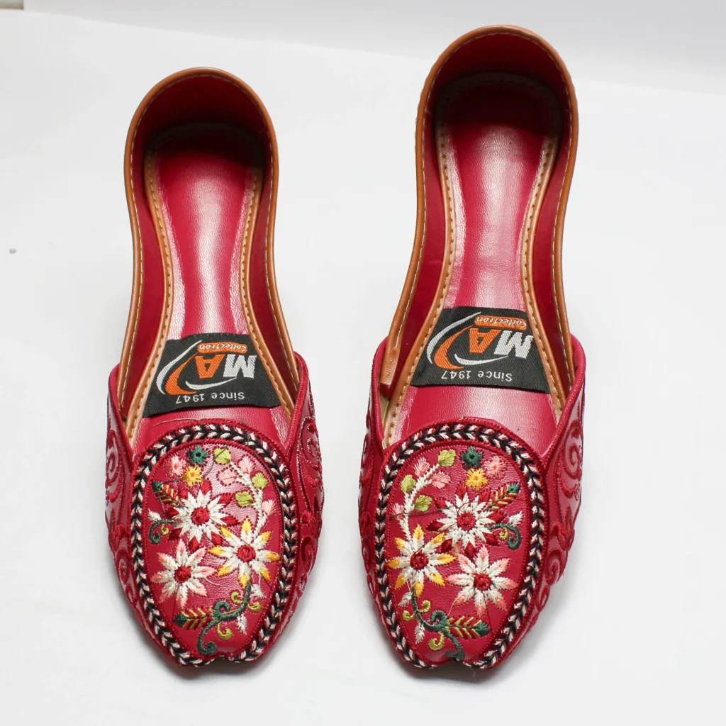 Embroidered Khussa Deep Red Colour