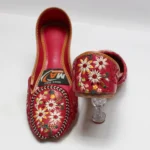 Embroidered Khussa Deep Red Colour