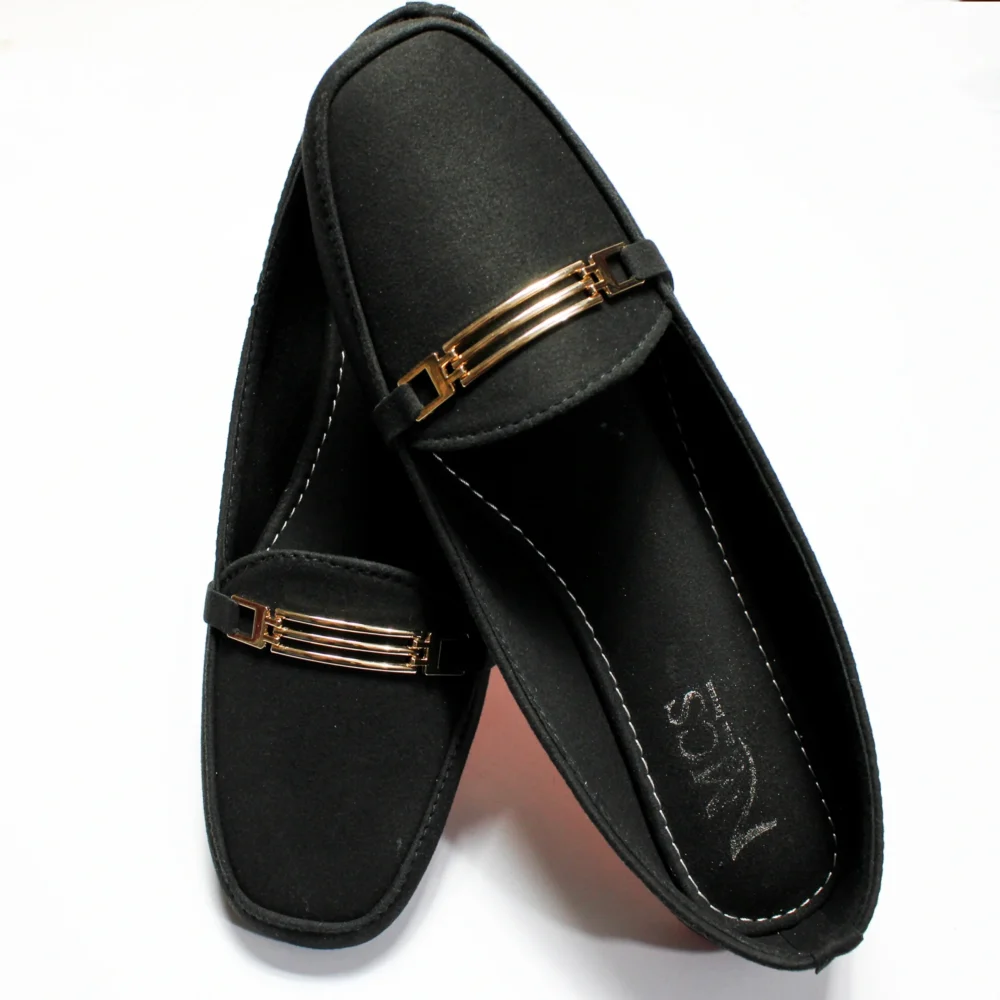 Grill buckle Matt Suede Loafer (Black)