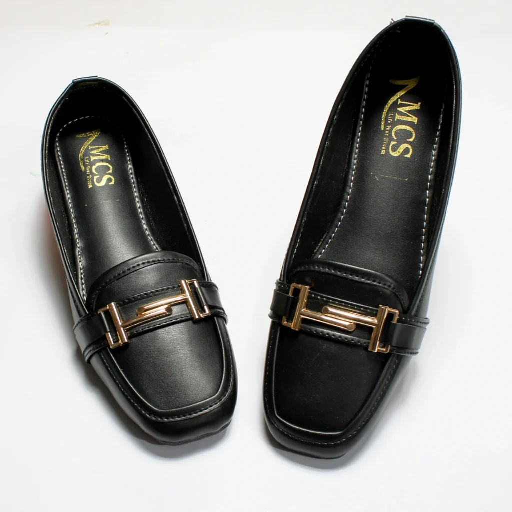 Rexene Buckle Loafers (Black)