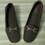 D Buckle Suede Loafer (Mud Borwn)
